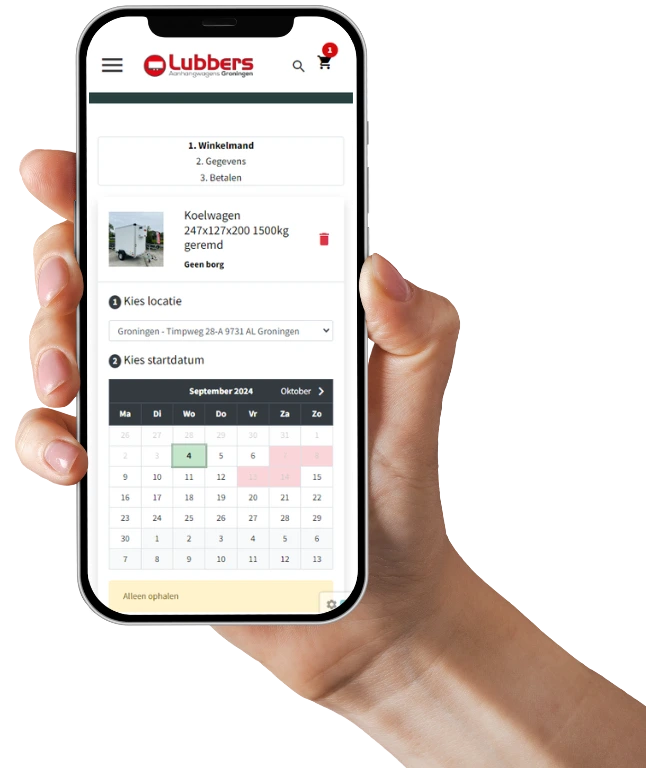 Scherm van boeking op mobiel